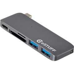 Enhance Your Connectivity with eSTUFF USB-C Slot-in Hub Space Grey (ES84121-GREY)